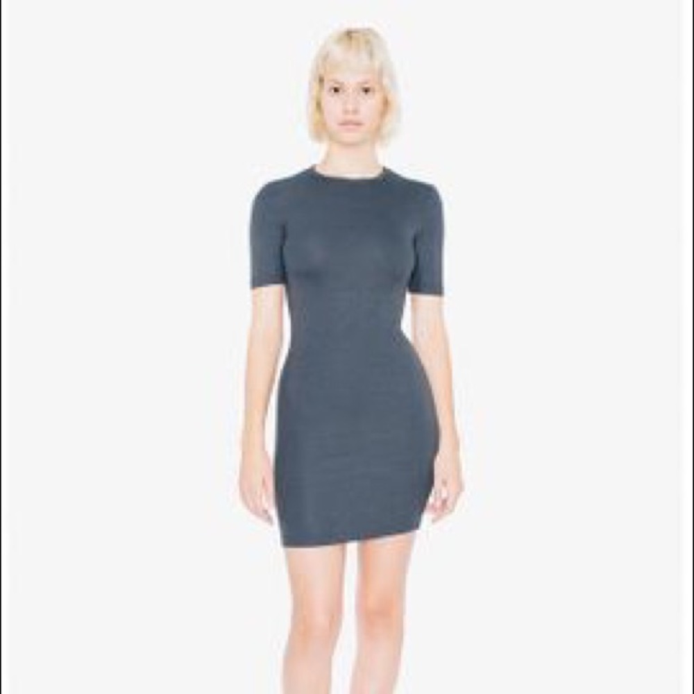 American Apparel Rib Crewneck Shortsleeve Mini